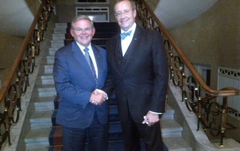 President Ilves hosted Robert Menendez, Chairman of the United States Senate Committee on Foreign Relations, in Kadriorg