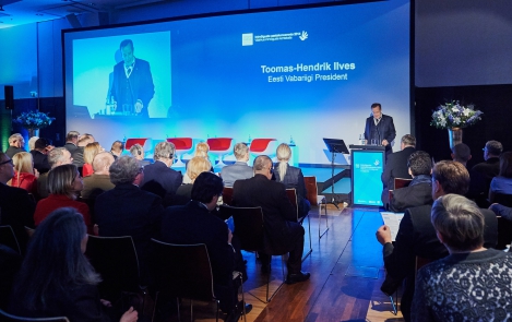 President Toomas Hendrik Ilves at the Annual Conference on Human Rights: Human Rights and Dignity, in Tallinn December 10, 2014