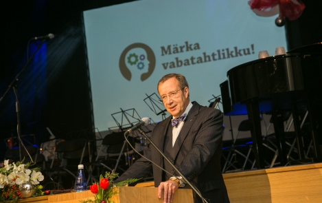 Vabariigi President vabatahtlike tunnustamisüritusel 07. detsembril 2014 Türil