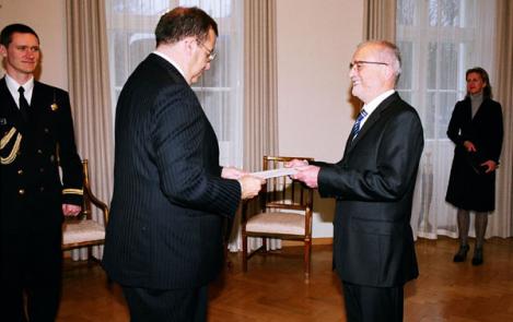 Vabariigi President võttis vastu Bosnia ja Hertsegoviina suursaadiku volikirja