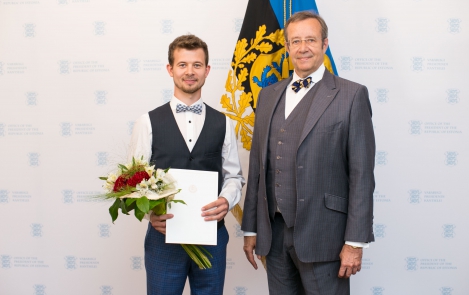 News in pictures: folk musician, Jalmar Vabarna, received the Young Cultural figure Award of the Cultural Foundation of the President of the Republic