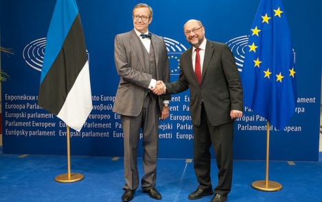 Eesti riigipea arutas Brüsselis Euroopa Parlamendi juhi ja Sloveenia presidendiga rändekriisi