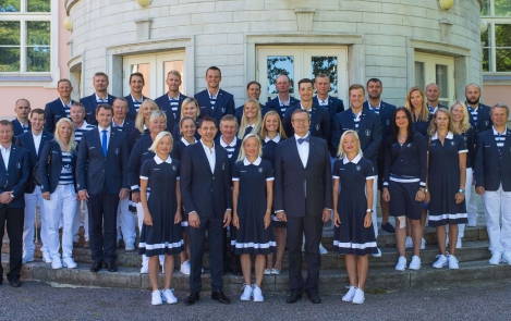 Piltuudis: President Ilves kohtus Kadriorus Eesti olümpiakoondisega