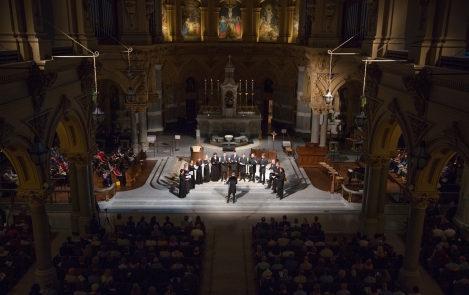 Piltuudis: Arvo Pärdi muusika täitis New Yorgi St. Francis Xavier'i kiriku rahvaga