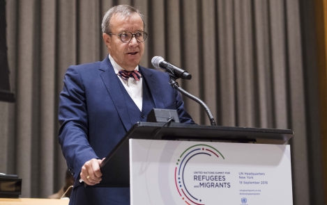 President Ilves encouraged support for migration agreements with migration pressure countries of departure at the UN Summit for Refugees and Migrants