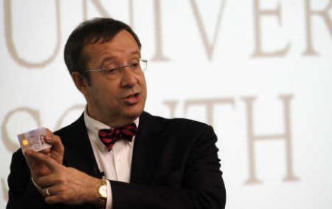 President Ilves spoke about e-Estonia at the University of South Florida in Tampa