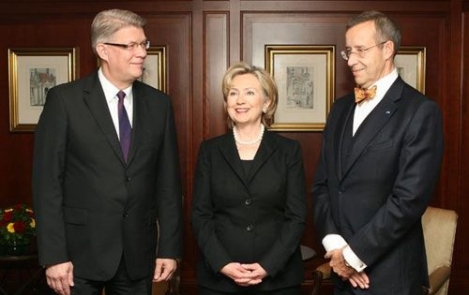 Presidents of Estonia and Latvia meet with Secretary of State of United States of America