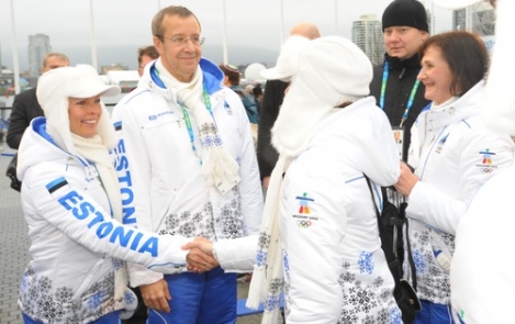 President participates in hoisting Estonian flag in Olympic Village