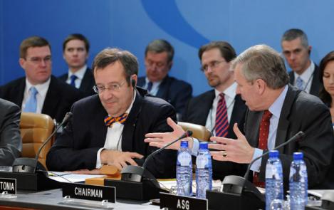 President Ilves kohtus NATO peasekretäriga ja esines Põhja-Atlandi Nõukogus