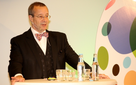 President Toomas Hendrik Ilves at the Creative Entrepreneurship for a Competitive Economy conference held in the Viru Keskus Conference Centre in Tallinn, 19 October 2011