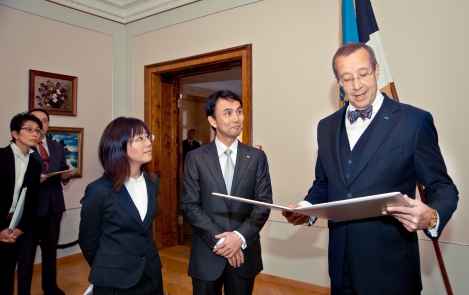 Глава Эстонского государства принял представителей Ассоциации «Камень мира Хиросимы»
