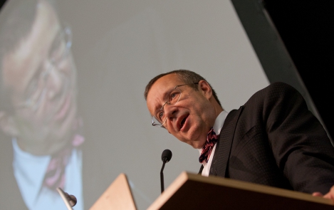 President of the Republic of Estonia Toomas Hendrik Ilves at the official opening of the Helsinki Book Fair, 27 October 2011