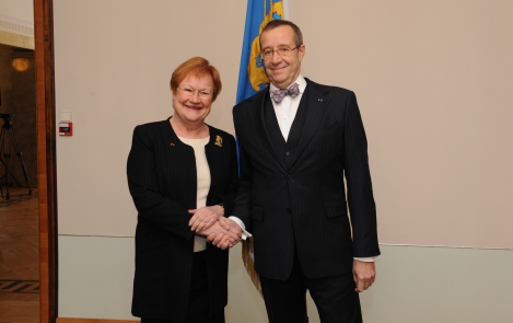 Finnish President Tarja Halonen made her last visit to Estonia as a head of state