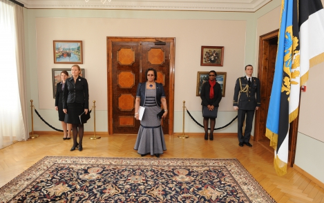 President Ilves accepts letters of credence from the Ambassador of the Republic of Botswana