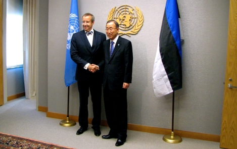 President Ilves to Ban Ki-moon, the UN Secretary General: Estonia remains willing to share its IT-experience at global level