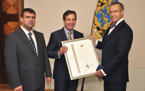 Президент Ильвес получил высокую награду Европейской федерации тяжелой атлетики