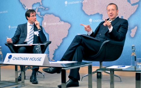 Фотоновость: Президент Ильвес рассказал в Chatham House о вызовах в связи с киберпространством