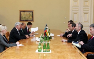 President Toomas Hendrik Ilves kohtumas Leedu presidendi Valdas Adamkusega Vilniuses.