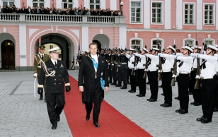 President of the Republic Toomas Hendrik Ilves at the ceremony of assuming office in Riigikogu.
