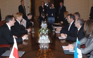 President Toomas Hendrik Ilves kohtus Kadriorus Poola Vabariigi välisministri Anna Fotygaga.