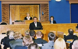President Toomas Hendrik Ilves at the opening session of the 11th Riigikogu.