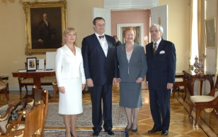 President Toomas Hendrik Ilves ja Evelin Ilves riigivisiidil Soomes
