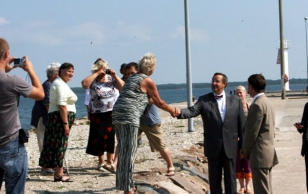 President Toomas Hendrik Ilves and Mrs. Evelin Ilves visited Saare County
