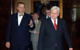 President Ilves met with the German Foreign Minister Frank-Walter Steinmeier.