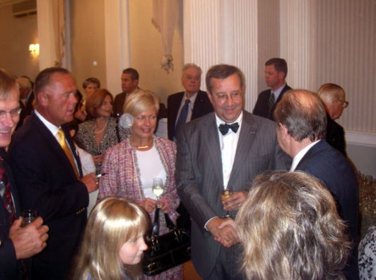 President Ilves and Mrs Evelin Ilves at the reception organized by the New York Estonian Educational Society at the New York Estonian House