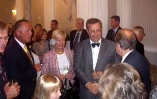 President Ilves and Mrs Evelin Ilves at the reception organized by the New York Estonian Educational Society at the New York Estonian House