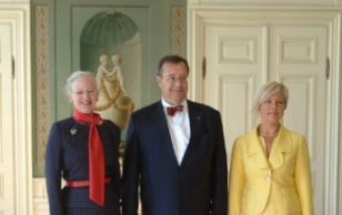 President Ilves and Mrs. Evelin Ilves met with Danish Queen Margrethe II