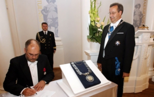 President Toomas Hendrik Ilves osales Tartu Ülikooli rektori professor Alar Karise inaugureerimisel.