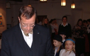 President Ilves and Mrs. Evelin Ilves at the concert supporting children suffering from cancer
