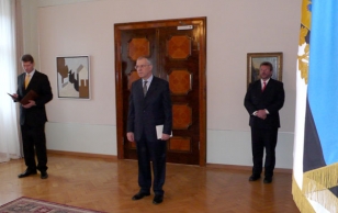 Jean Faltz, the first Ambassador of the Grand Duchy of Luxembourg to Estonia, presented his credentials to President Toomas Hendrik Ilves