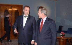 President Ilves met with the President of the United States of America George W. Bush