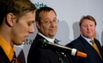 Opening of the IT Demo Center in Tallinn. President Ilves and Chairman of the Board of MicroLink Estonia, Enn Saar