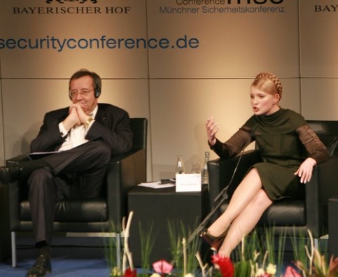 Munich Security Policy Conference. In the diskussion: President Toomas Hendrik Ilves, President of the Republic of Estonia and Yulia V. Tymoschenko, Prime Minister of the Ukraine