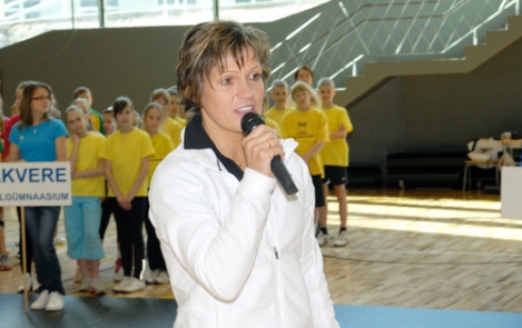 Noore sportlase preemia asutamine. Erika Salumäe, Eesti Koolispordi Liidu president