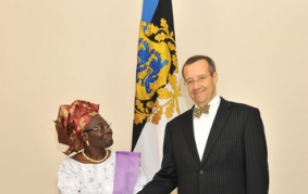 Mrs Arlette Dagnon Vignikin, the Ambassador of Benini presented her credentials to President Ilves