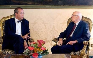 President Giorgio Napolitano during talks with President Toomas Hendrik Ilves