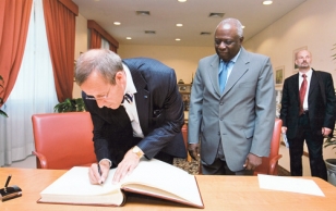 President Ilves meets with Dr. Jacques Diouf, Director-General Food and Agriculture Organization of the United Nations (FAO)
