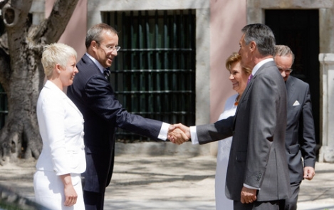President Toomas Hendrik Ilves ja Evelin Ilves kohtumine Portugali presidendi Aníbal Cavaco Silva ja Maria Cavaco Silvaga Belémi residentsis