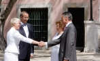 President Toomas Hendrik Ilvese ja Evelin Ilvese kohtumine Portugali presidendi Aníbal Cavaco Silva ja Maria Cavaco Silvaga Belémi residentsis
