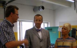 President Ilves and Evelin Ilves at the plastic-factory of B-Plast