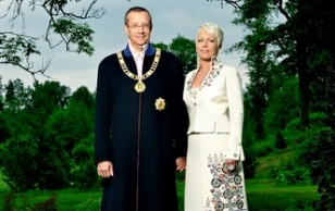 Official photo of the President of Estonia and Mrs. Evelin Ilves