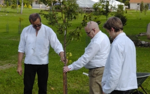 Planting a tree with Ambassador Alexandr Langer from Czech Republic