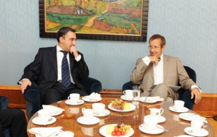 Президент Ильвес на встрече с премьер-министром Грузии Никой Гилаури