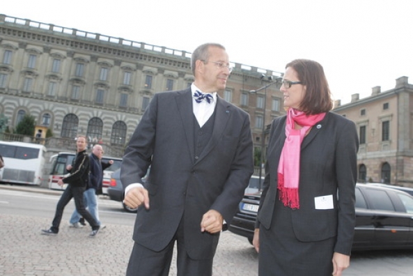 President Ilves in Stockholm with Cecilia Malmström, Swedish Minister for EU Affairs