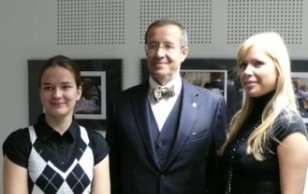 Estonian students at the Corvinus University - Miina Voltri (on the left) and Maris Saaver