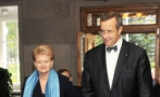 Президент Тоомас Хендрик Ильвес на встрече с главой Литвы Далией Грибаускайте